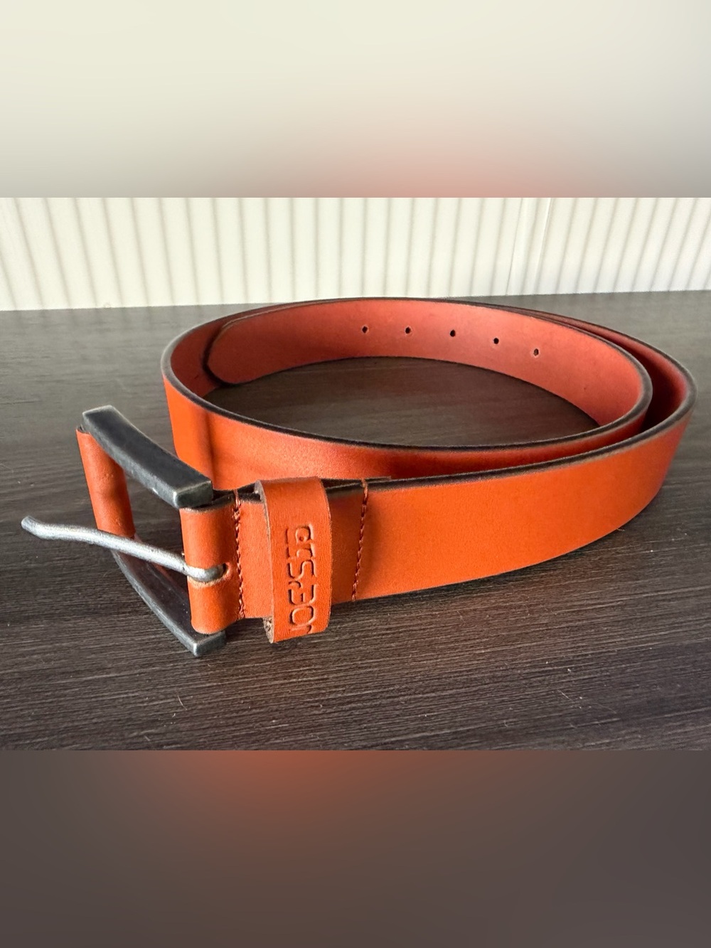 Men's size 36 Brown Leather Belt - Classic Casual Style